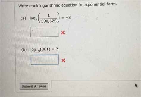 Write Logarithmic Equation Exponential Form に対する画像結果
