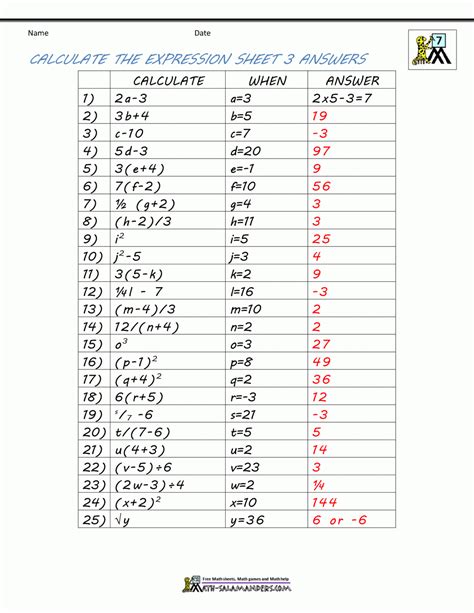 Toradh íomhá ar 7th Grade Math Problems with Work and Answer
