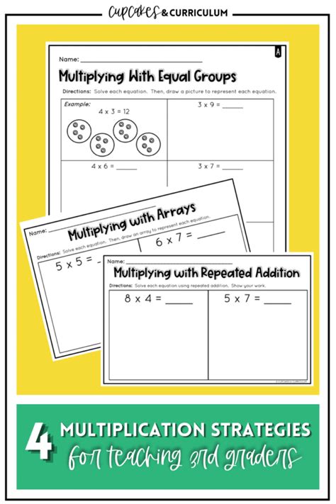 Image result for 3rd Grade Math Worksheets Multiplication Picture Strategy