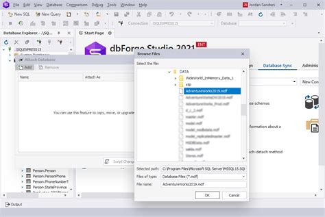 Toradh íomhá ar How to Attach Database in SQL Server