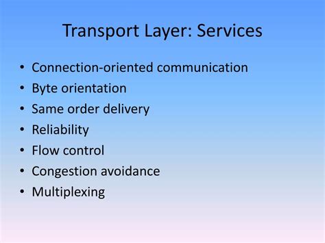 Image result for Transport Layer Services In Computer Network