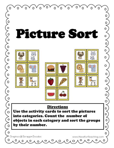 Image result for Sort and Counting Activity
