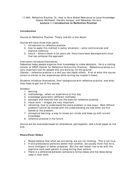 Image result for Introduction to Reflective Practice