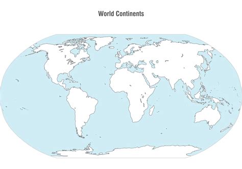 Blank World Map Continents