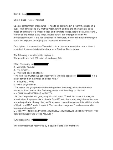 Afbeeldingsresultaten voor SCP Redacted Text Generator