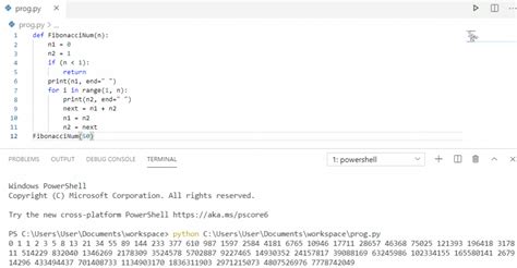 Fibonacci Series Python に対する画像結果