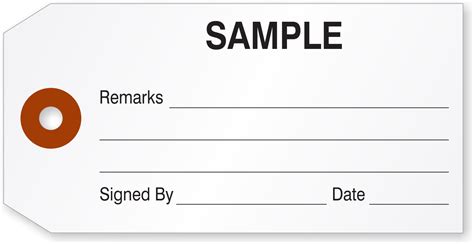 Image result for Sample of Label Tag