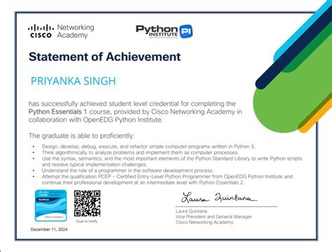 Image result for Cisco Python Essential Certificate