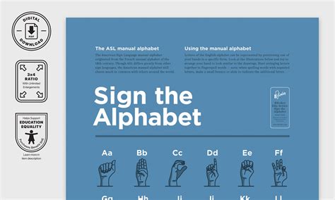 American Sign Language Chart Printable に対する画像結果
