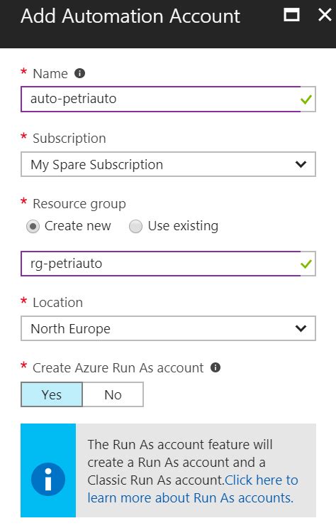 Afbeeldingsresultaten voor Create an Automation Account Using the Azure Portal