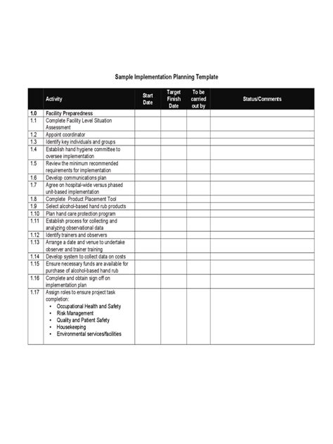 Implementation Plan Template PDF に対する画像結果