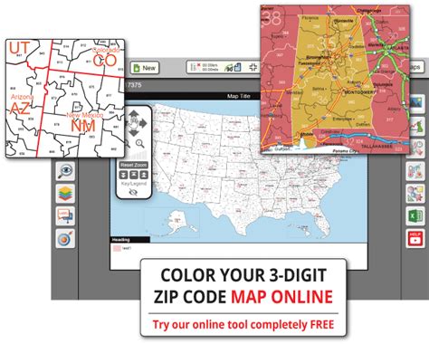 Image result for Color-Coded Zip Code Map