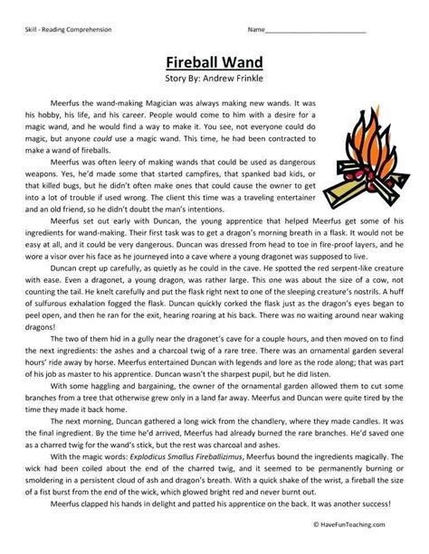 Image result for Grade 5 Reading Comprehension Worksheets