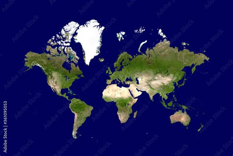 World map with countries borders. Satellite view design Stock ...