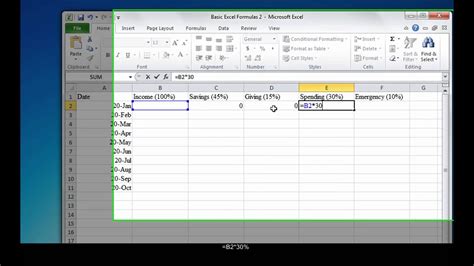 Excel Budget Formulas に対する画像結果
