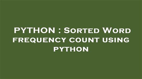 Image result for How to Find Word Frequency in Python