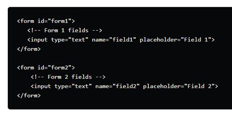 Image result for HTML Multiple Forms One Submit