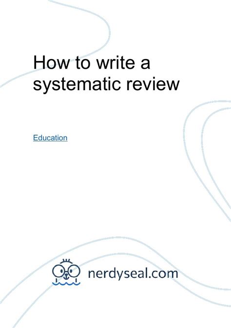 Image result for How to Create a Systematic Review