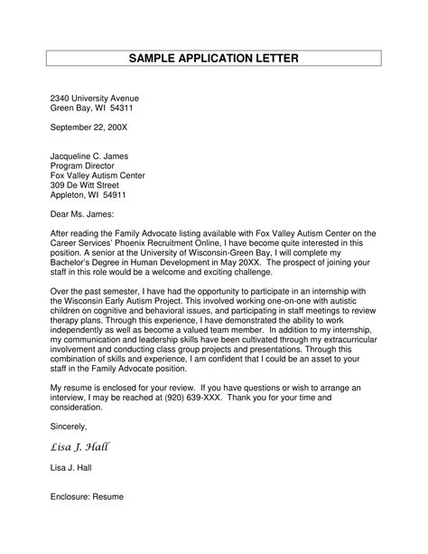 Image result for Example of Application for Job