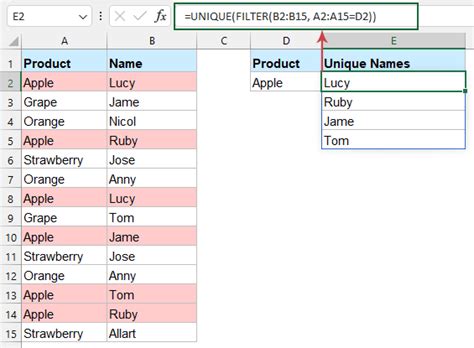 Image result for Extract Unique Values in Excel