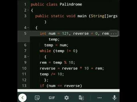 Image result for Palindrome Java Program Dry Run