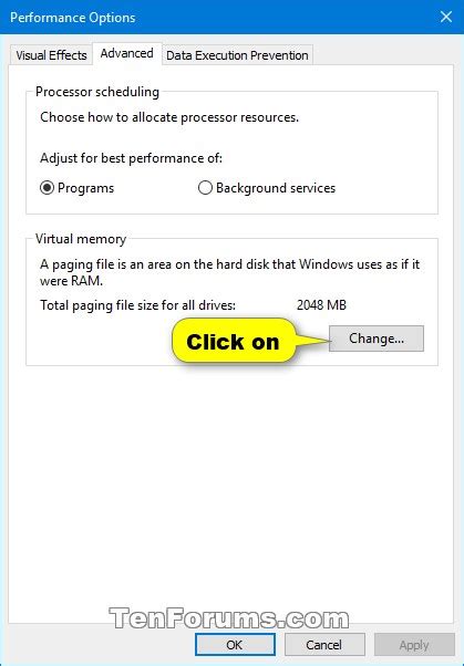 Toradh íomhá ar Virtual Memory Page File 32GB