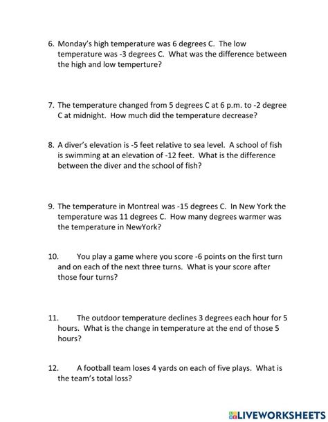 Image result for Identifying Integers Worksheet