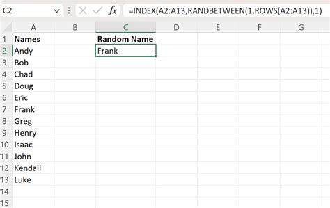 Image result for How to Randomize Names in Excel
