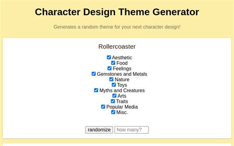 Image result for Character Theme Randomizer