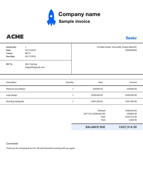 Image result for Sample Invoice Statement Template