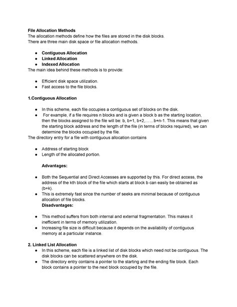 Image result for File Allocation Methods in Operating System