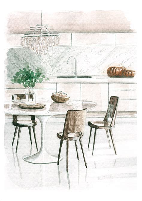 Image result for Kitchen Table Drawing