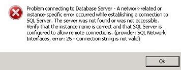 Afbeeldingsresultaten voor SQL Database Connection Error