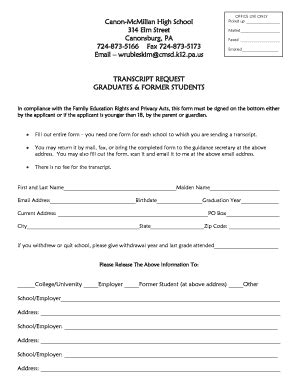 PA Transcript Request Form に対する画像結果