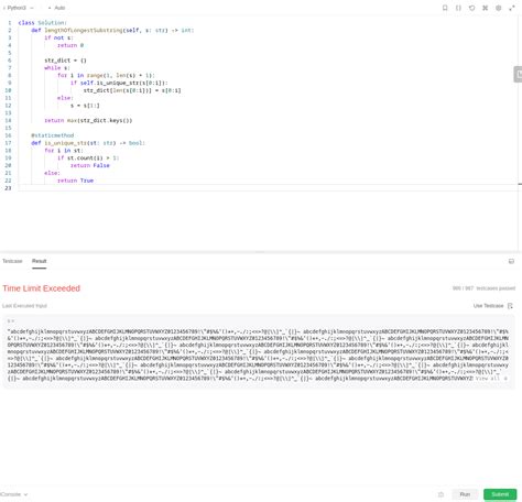 Longest Substring Python Solution LeetCode に対する画像結果