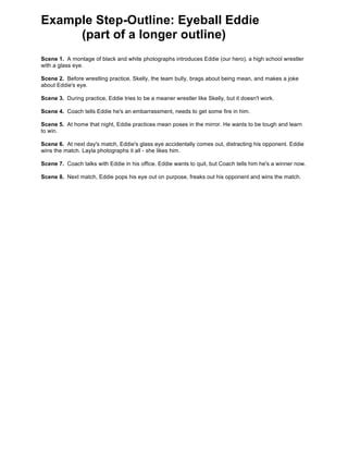 Step Outline Screenplay Example に対する画像結果