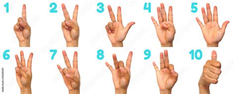 Toradh íomhá ar Sign Language Numbers Back Ground