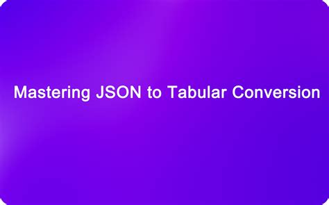 Tabulate Data Wire Format JSON Alternative に対する画像結果