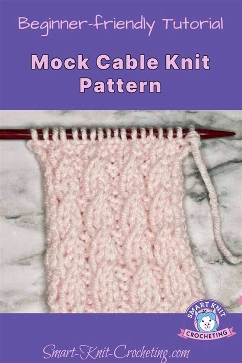 Image result for Mock Cable Knit Hat Pattern