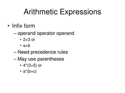 Image result for Arithmetic Expression Examples