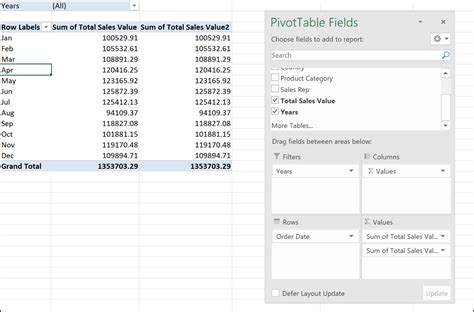 Image result for Excel PivotTable Percentage Change