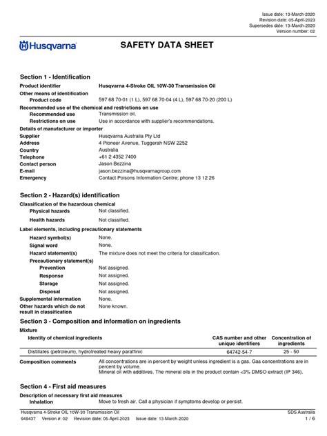 Image result for Safety Data Sheet
