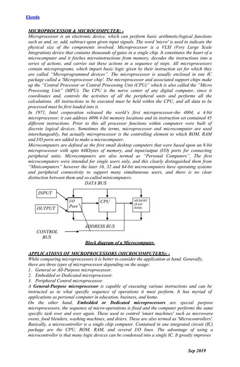 Image result for Classification of Microprocessor Based On Size Application and Speed
