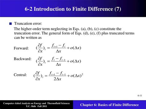 Image result for Types of Finite Differences