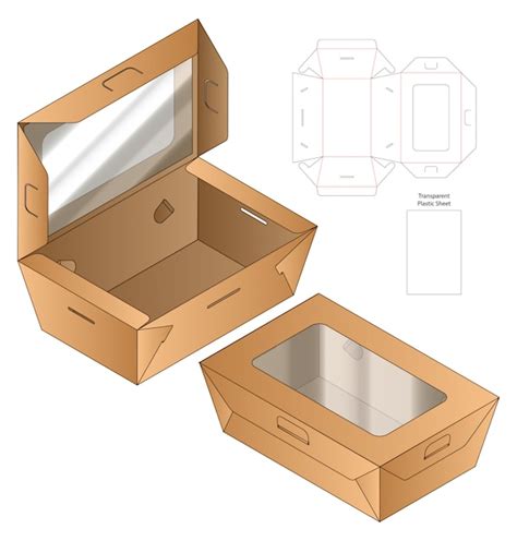 Box cut out template, die cut template design. | Premium Vector