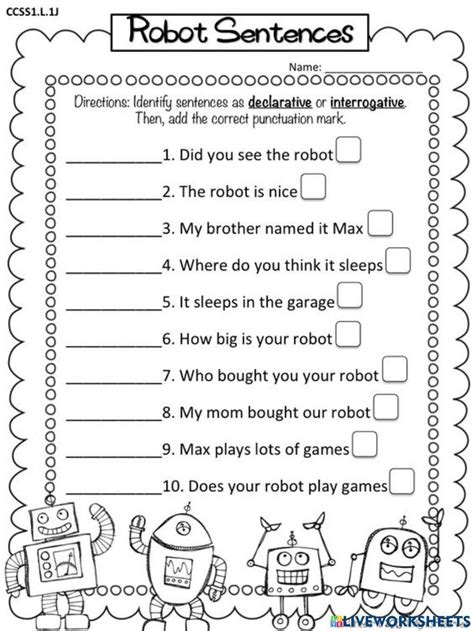 Image result for Interrogative Sentence Worksheet