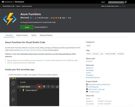 Image result for Azure Functions Core Tools Extension