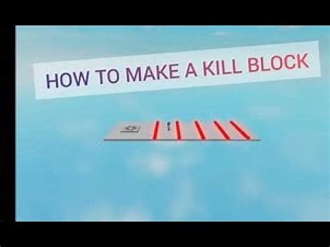 How to Make a Kill Block Script Roblox に対する画像結果