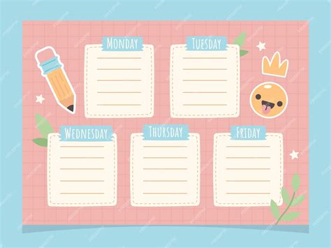 Hand Drawn Weekly Worksheet に対する画像結果