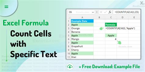 Image result for Excel-Formula How to Count Cells with Text